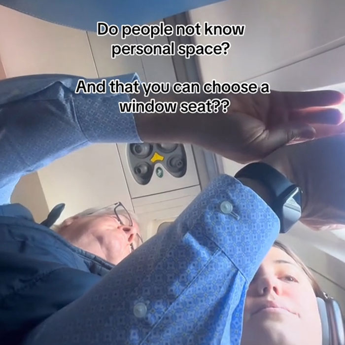 Woman Exposing Man Invading Her Space On Plane Sparks Debate On “Flying Etiquette”