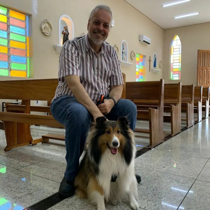 This Loving Priest Continues To Collect Stray Dogs At His Church, Encouraging People To Adopt Them