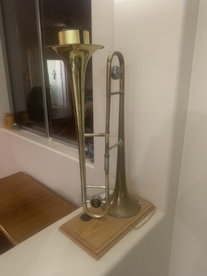 Trombone Lamp With Mute