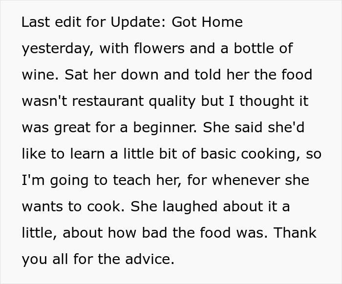 “Borderline Gross”: Wife Goes To Bed In Tears After Husband Mistakes Home Cooking For Takeout