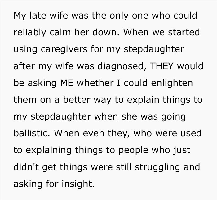 “AITA For Breaking My Deathbed Promise To My Wife To Take Care Of Her Down's Syndrome Daughter?” “AITA For Breaking My Deathbed Promise To My Wife To Take Care Of Her Down's Syndrome Daughter?”