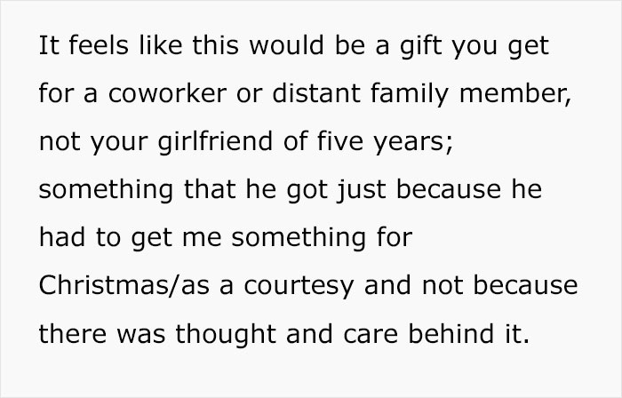 GF Is Very Disappointed By BF's Holiday Gift, Gets A Reality Check GF Is Very Disappointed By BF's Holiday Gift, Gets A Reality Check