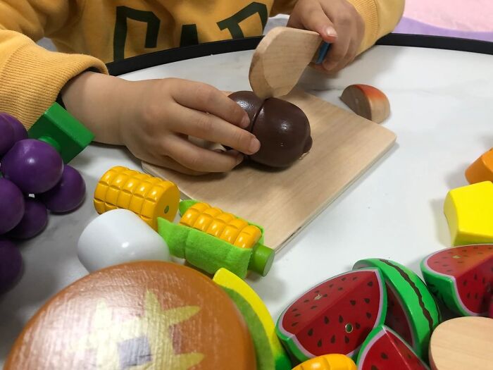 Slice And Dice Fun: Wooden Play Food Toy - Kids Wood Cutting Magnetic Fruit Vegetables For Mini Chefs In The Making!