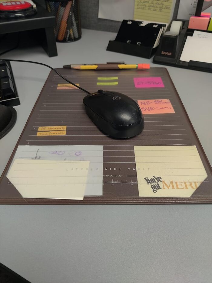 Work & Organize In Style: Office Mouse Mat - The Ultimate Drawing & Writing Pad With Card Schedule Pockets For Busy Professionals!