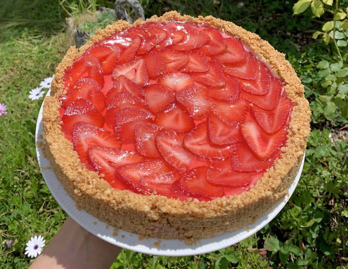 I Made Strawberry Cheesecake For My Grandma For Her Birthday