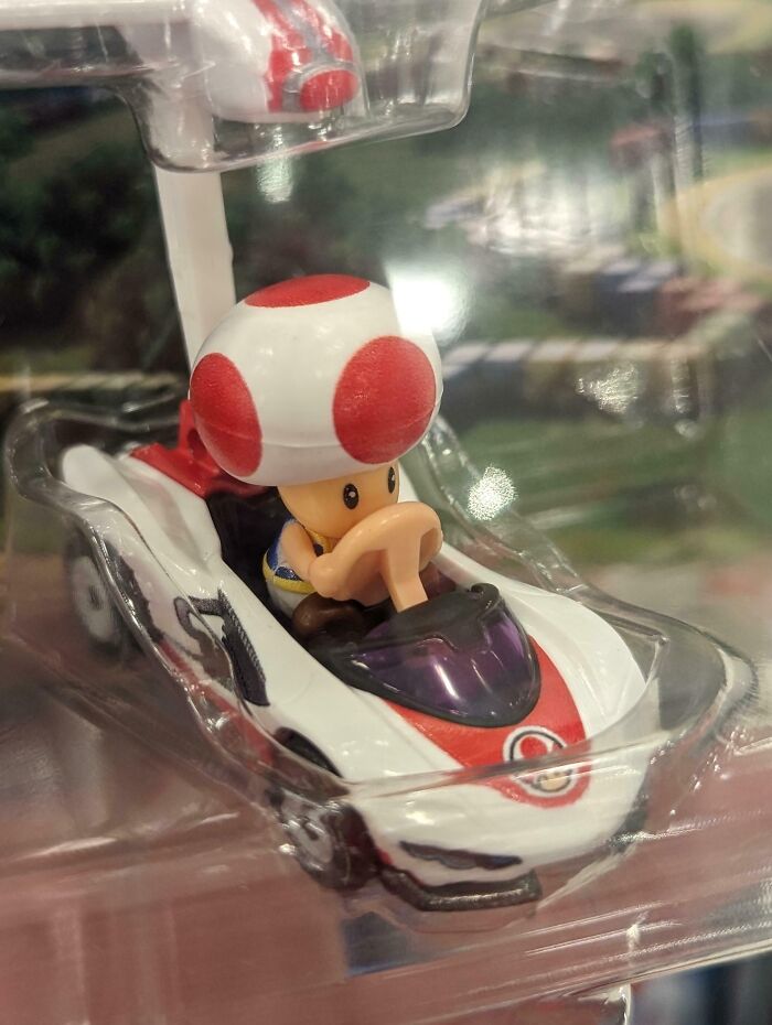 Found This Mario Kart Toy While Holiday Shopping. Toad's Steering Wheel Was Flesh-Colored