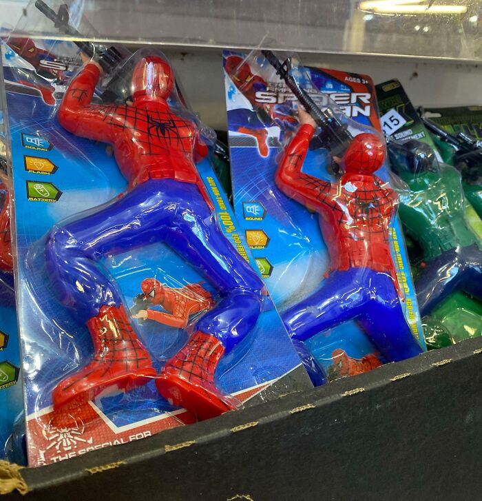 These Spiderman Toys Have Guns
