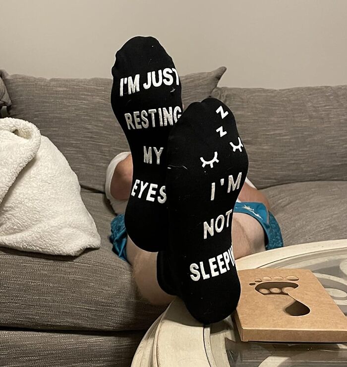 Happy Feet, Happy Dad: Surprise Him With 'I'm Not Sleeping, Just Resting My Eyes' Socks - The Coolest Gift Ever!