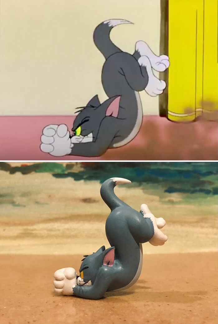 Japanese Artist Turns Tom And Jerry’s Most Unfortunate Moments Into Sculptures, And The Result Is Hilarious (20 New Pics)