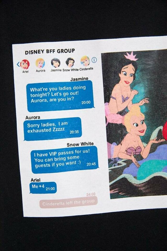 Disney Bff Group Chat T-Shirt Defies The Laws Of Group Chats