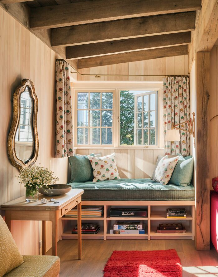 Small Reading Nook In A Wood Beach House