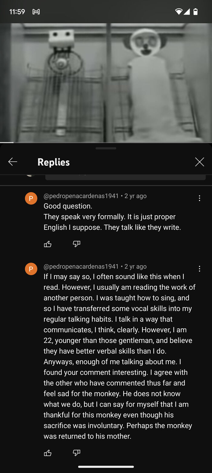 On A Psychology Video Of The Harry Harlow Monkey Trials