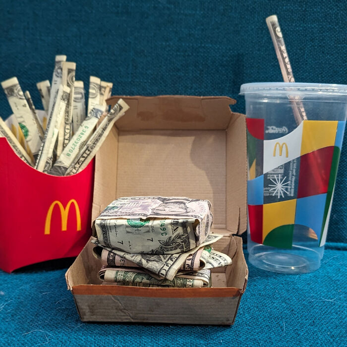 I Made A McDonald's Meal Out Of Banknotes To Give My Father-In-Law For Christmas