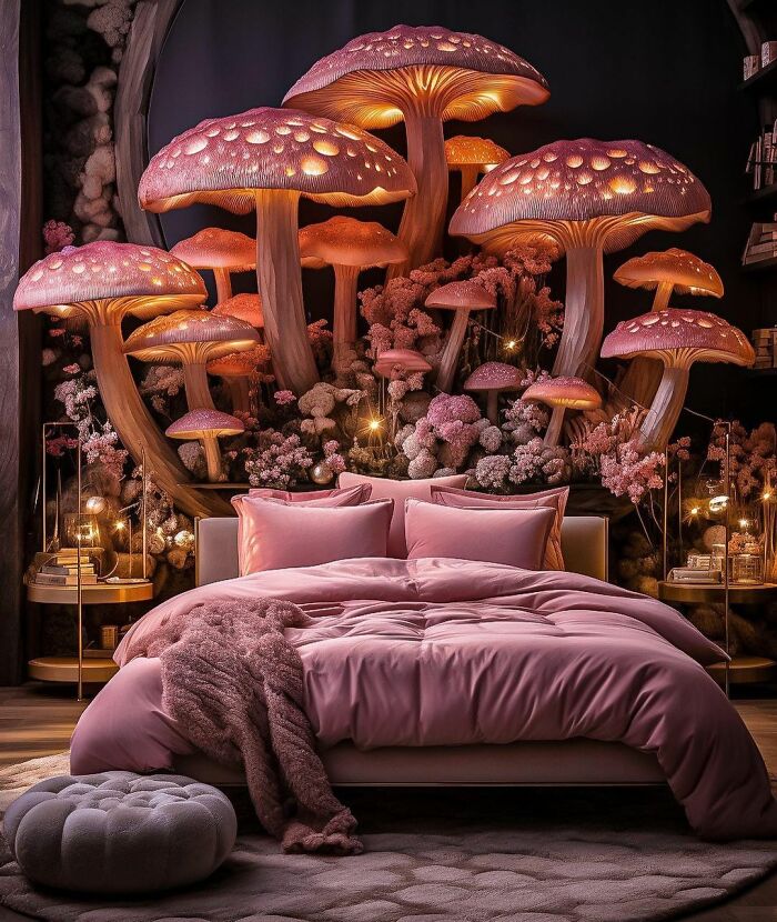 Mushroom-Themed Bedroom