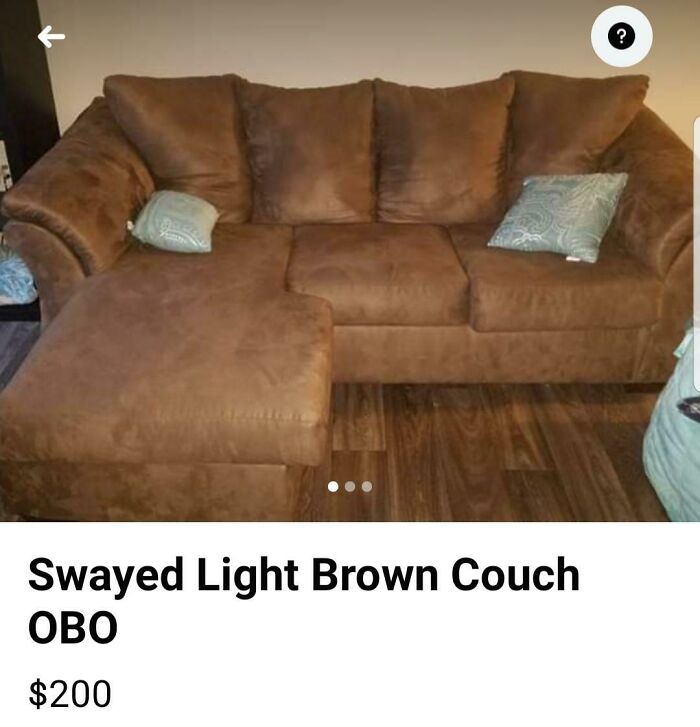 Swayed Couch For Sale