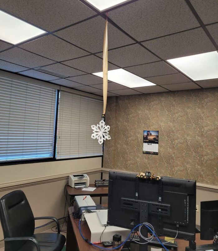 There Was An Attempt At Decorating The Office For Christmas