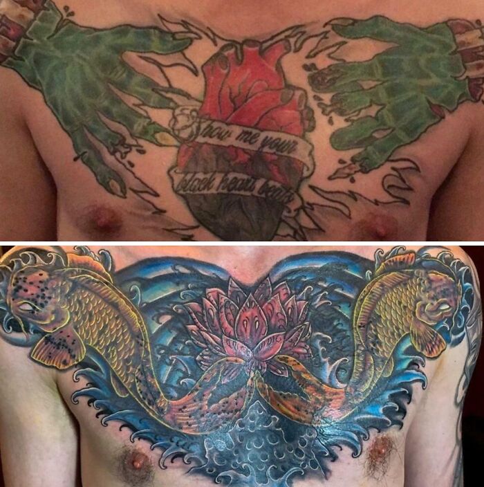 Recommended From Comments On R/Tattoo. Started Cover-Up In 2018. Finished On Tuesday (The 1st.)