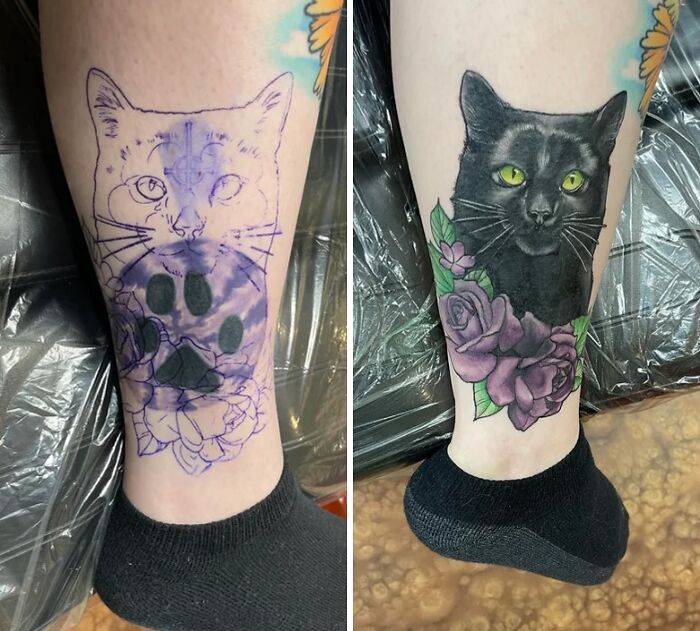 Process Of Covering Up A Tattoo That I Wasn't Happy With
