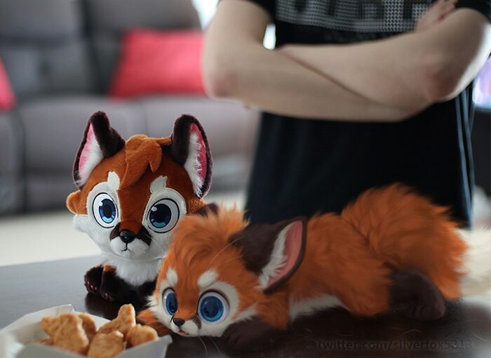 Digital Furry Animal In Real-Life Situation