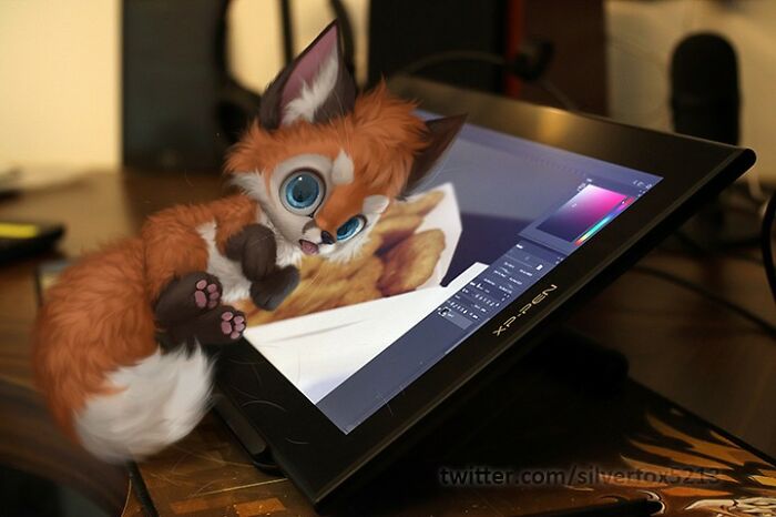 Digital Furry Animal In Real-Life Situation
