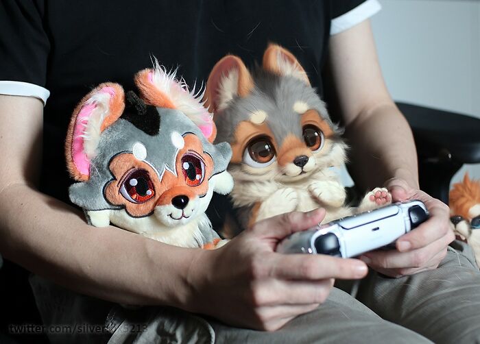 Digital Furry Animal In Real-Life Situation