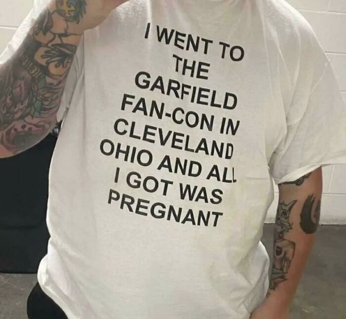 Fui a la convencion de fans de Garfield en Cleveland, Ohio, y todo lo que conseguí es quedar embarazada