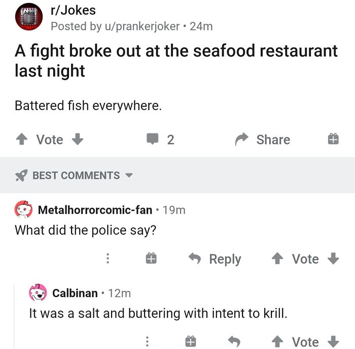 Salmon Him For Giving A Better Punchline