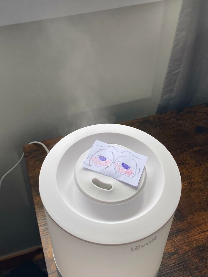 Un toque en el humidificador nuevo de mi compañera