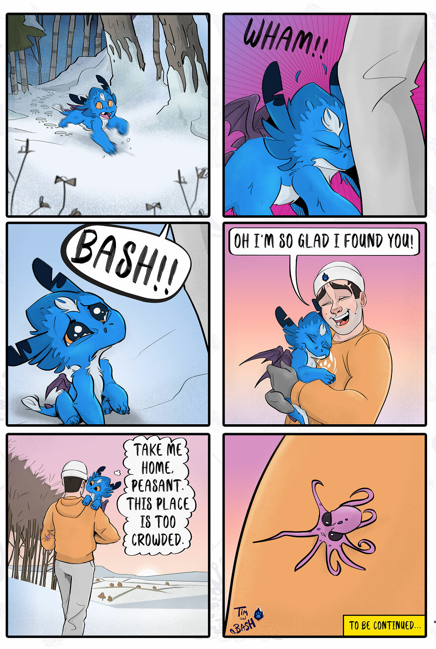I Create The Series Of Comics “Tim And Bash”, And Here Is My Christmas Special