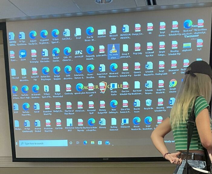 The Desktop Of The Professor Who Teaches The Class Before Mine