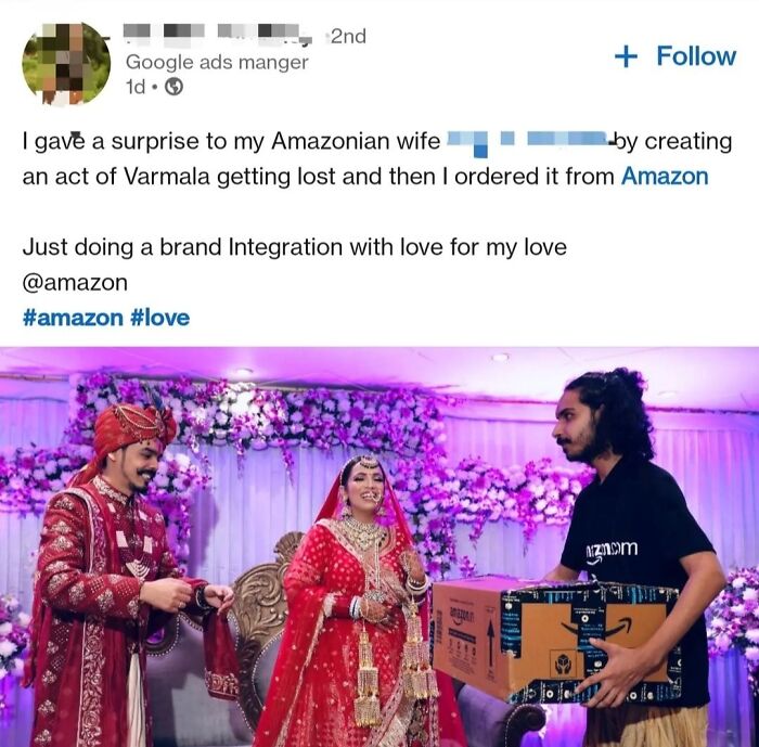 Brand Integration During A Wedding Ritual. Glad She Doesn't Work With Durex