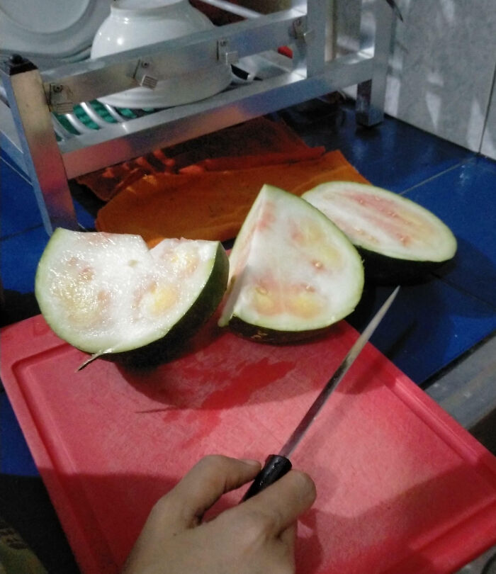 Watermelon We Bought During New Year's Eve. The Seller Said It's Ripe And We Took His Word For It