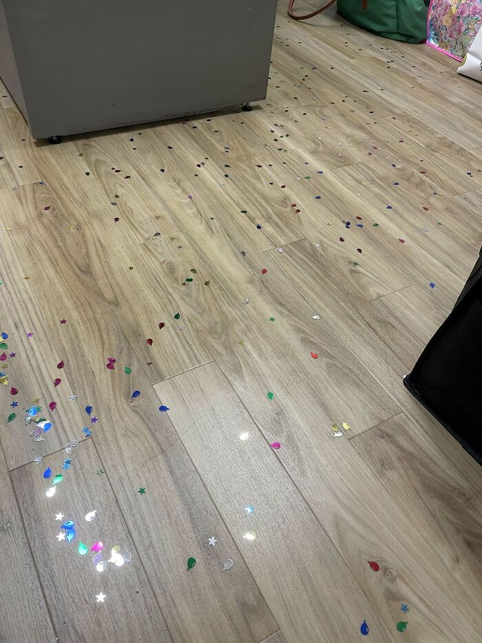 The People In The Building I Clean Like To Throw Confetti To Celebrate Office Birthdays