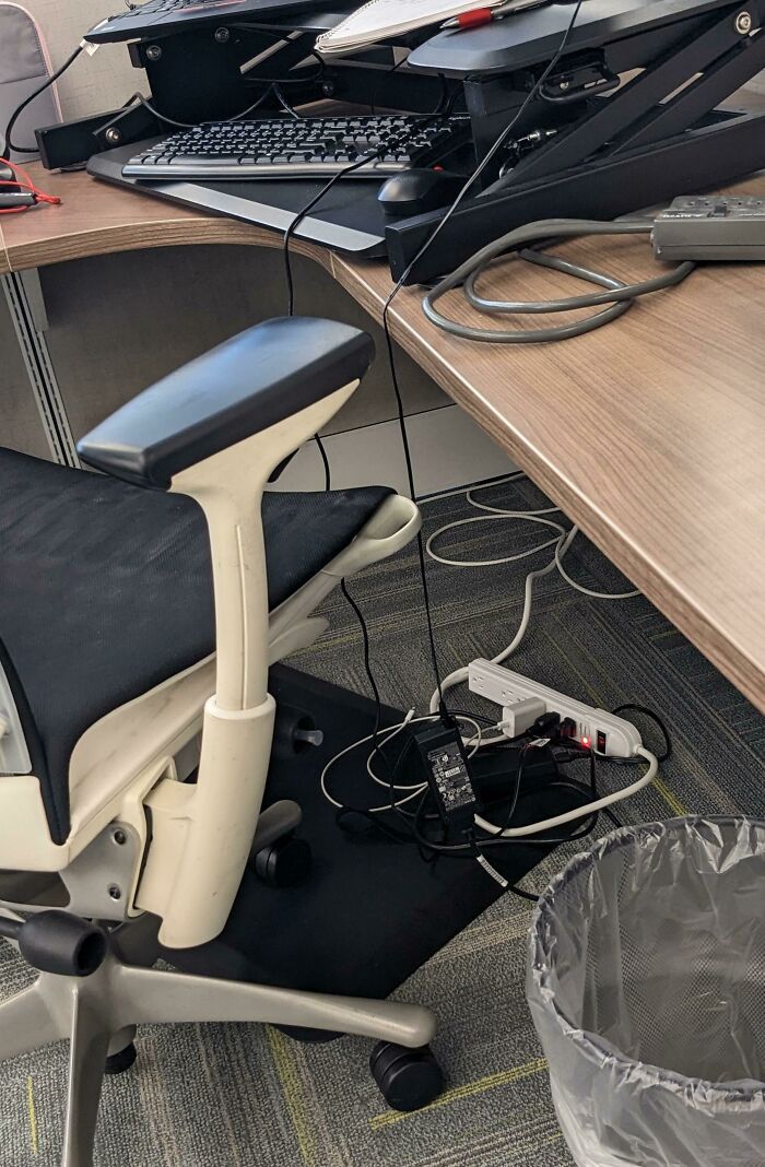 This Cable Management Of My Coworker