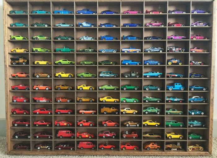 Hot Wheels Display I’ve Assembled For My Office
