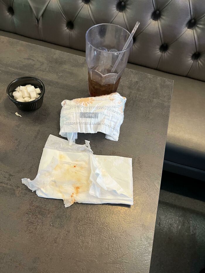 Customer Leaves Her Baby’s Dirty Diaper On Table