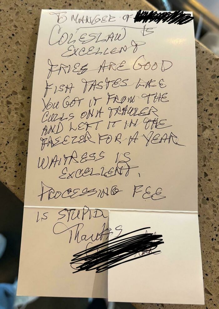 The Note A Customer Left On My Table…