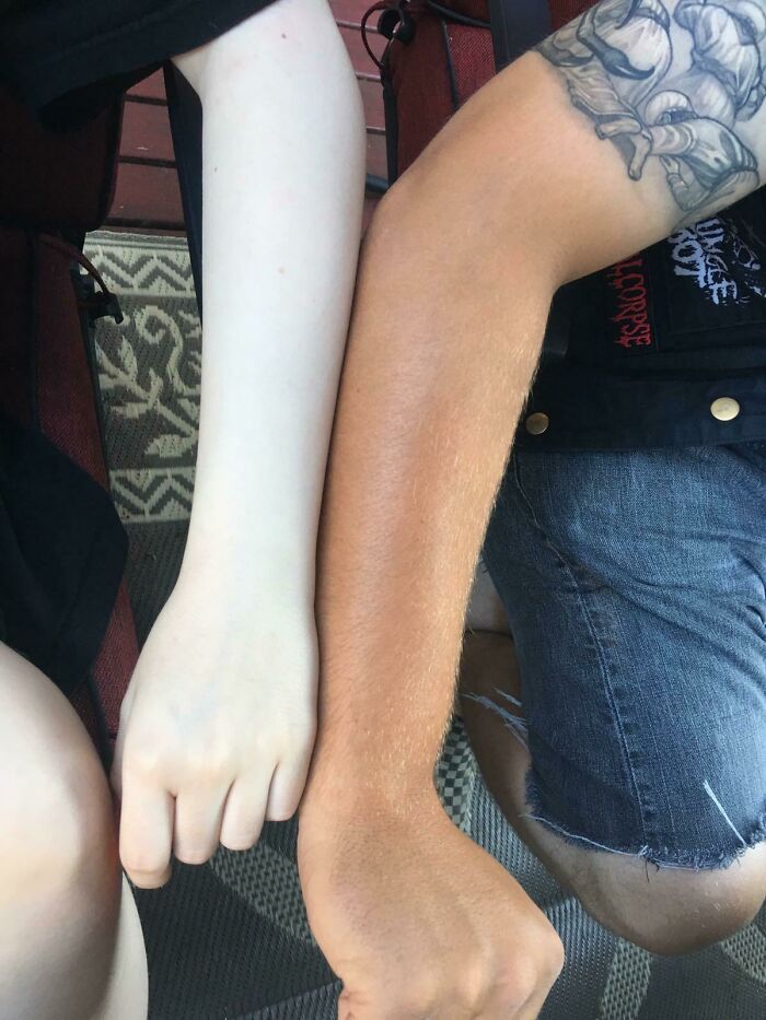 The Difference Between My Brother's And My Tans