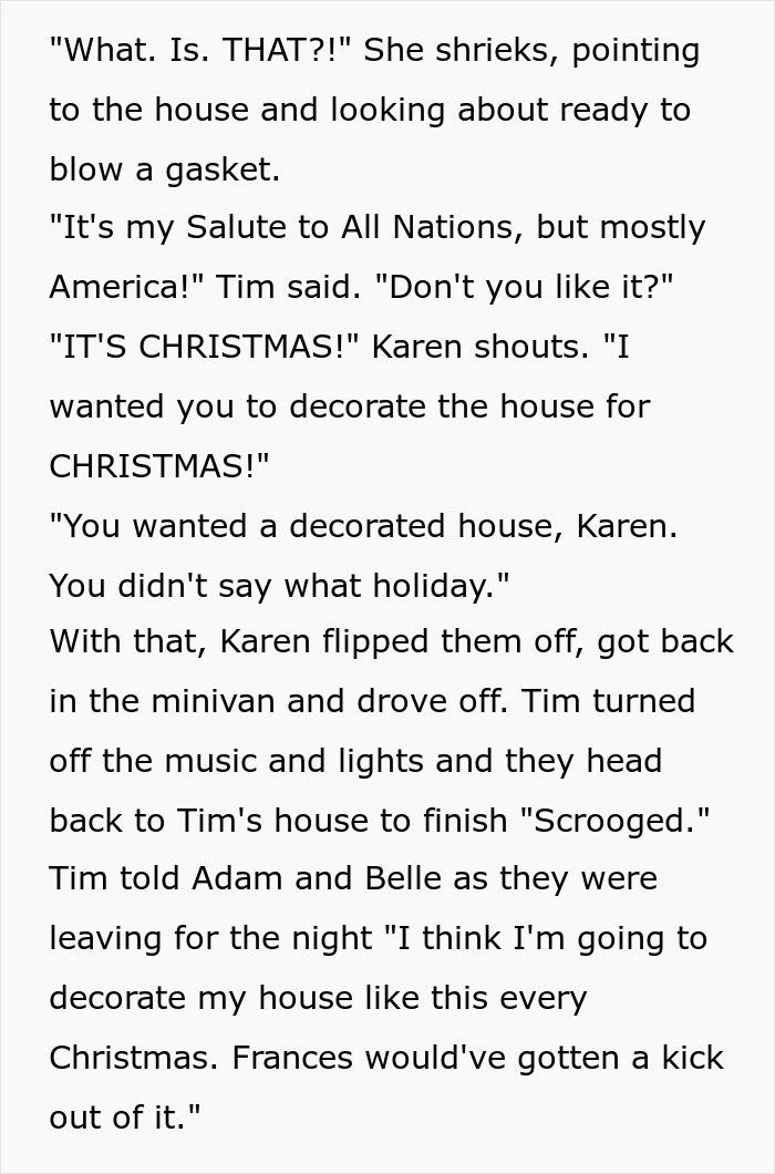 Karen Demands Grieving Neighbor Put Up Christmas Decor For Her Kids, He Maliciously Complies