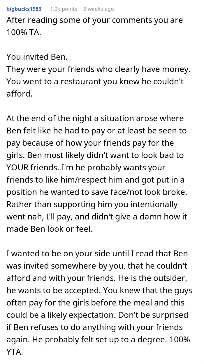 Woman Refuses To Let BF Pretend He Paid For Dinner To 'Save Face', Asks If She Was Wrong Woman Refuses To Let BF Pretend He Paid For Dinner To 'Save Face', Asks If She Was Wrong