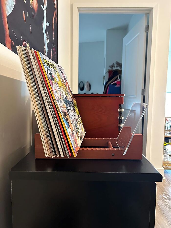 Organize In Style: Vinyl Record Storage Holder - The Perfect Solution For Dad's Expanding Vinyl Collection