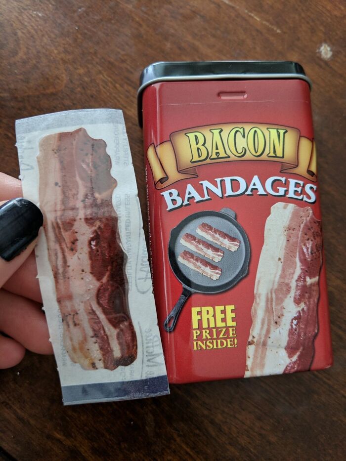 Keep Calm And Bacon-On With Bacon Strips Bandages! Because Everything Heals Better With A Little 'Bacon' On It. Now That's Some Serious 'Punk-Rind'!
