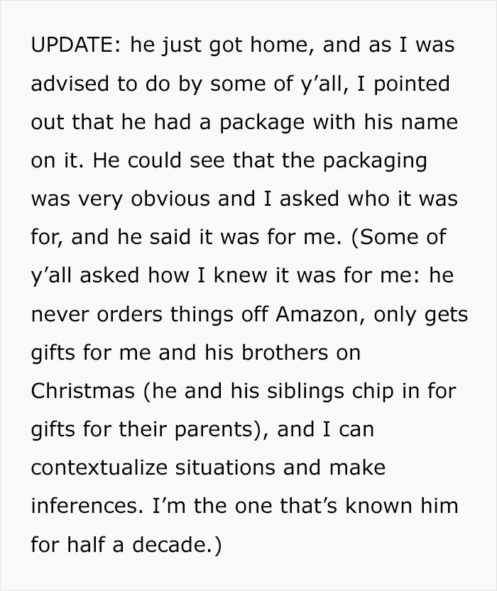 GF Is Very Disappointed By BF's Holiday Gift, Gets A Reality Check GF Is Very Disappointed By BF's Holiday Gift, Gets A Reality Check