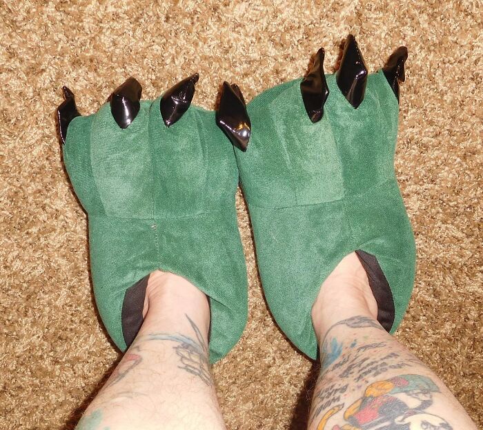Can't Be Bothered To Evolve Into A Responsible Adult? Say No More. Step Into Your Beast-Mode With Soft Paw Claw Home Slippers. Seriously, Who Walks Barefoot Anymore?