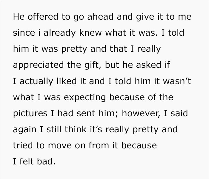 GF Is Very Disappointed By BF's Holiday Gift, Gets A Reality Check GF Is Very Disappointed By BF's Holiday Gift, Gets A Reality Check