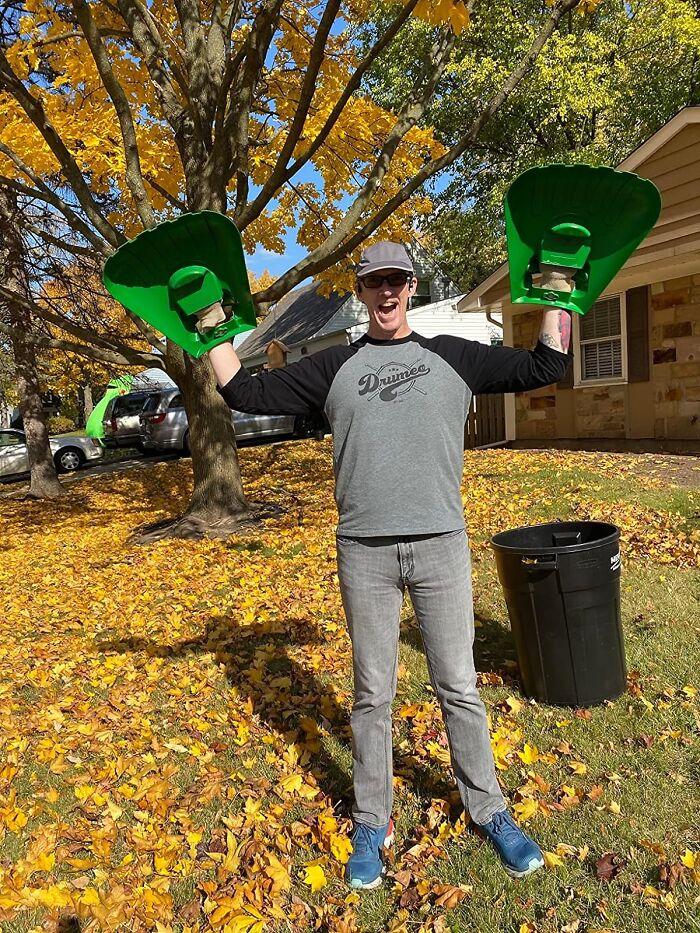 Effortless Yardwork: Releaf Leaf Scoops - Say Goodbye To Backaches With These Ergonomic, Large Hand Held Rakes!