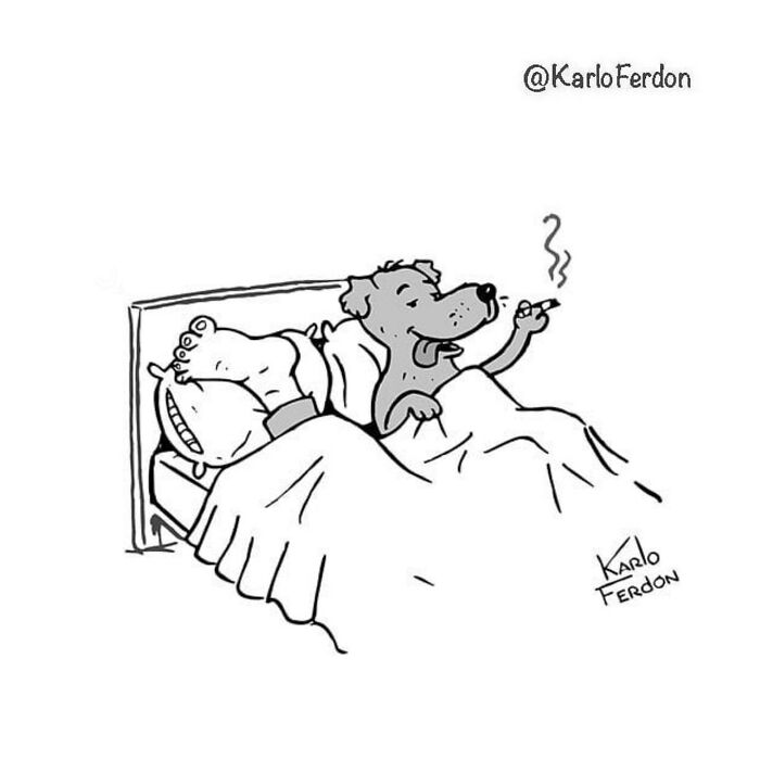 Wordless Comic Examples 22 Wordless One-Panel Comics Featuring Dogs By Karlo Ferdon | Bored Panda