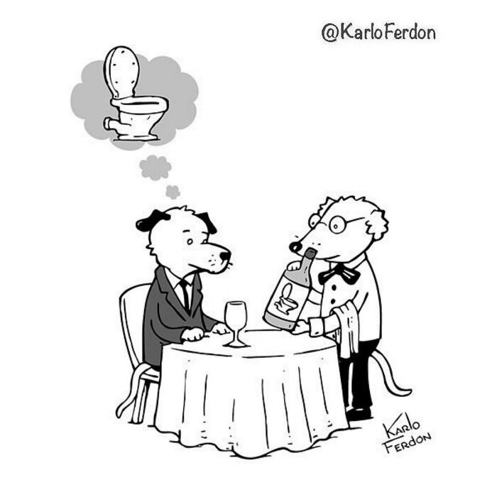 22 Wordless One-Panel Comics Featuring Dogs By Karlo Ferdon | Bored Panda