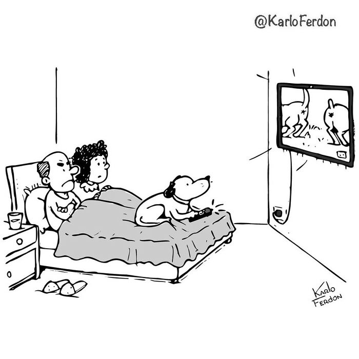22 Wordless One-Panel Comics Featuring Dogs By Karlo Ferdon | Bored Panda