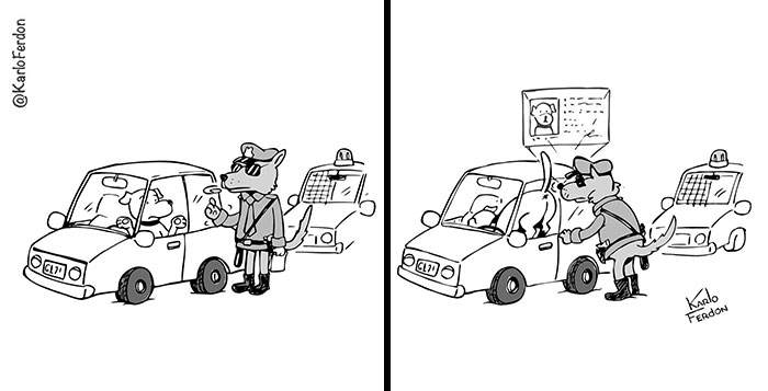 22 Wordless One-Panel Comics Featuring Dogs By Karlo Ferdon | Bored Panda